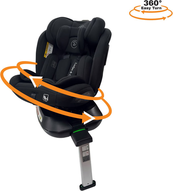 Liefjes & Co Growsafe Autostoel – i-Size 4-in-1 – 360° Draaibaar – ISOFIX & Steunpoot – Groep 0/1/2/3 (40–150 cm)