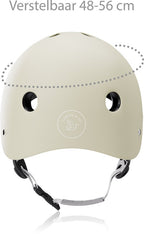 Liefjes & Co – Fietshelm Kind - Kinderhelm - Vanille Beige Maat S (48–56 cm) – Verstelbaar – Ventilerend – Met Kinbescherming