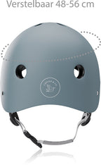 Liefjes & Co – Fietshelm Kind - Kinderhelm – Pastelblauw Maat S (48–56 cm) – Verstelbaar – Ventilerend – Met Kinbescherming