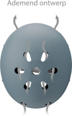 Liefjes & Co – Fietshelm Kind - Kinderhelm – Pastelblauw Maat S (48–56 cm) – Verstelbaar – Ventilerend – Met Kinbescherming