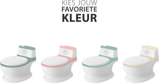 Liefjes & Co Plaspotje - Wc-trainer - Kinder toilet- Potje peuter met doorspoel geluid Pastelroze