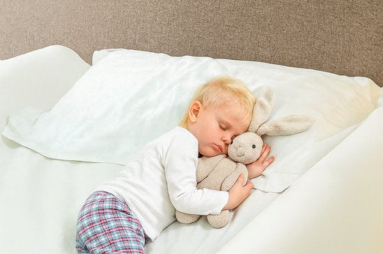 Liefjes & Co Bedhek – Opblaasbare Bedrand met Flap – 120 cm – voor Baby, Peuter & Kind –