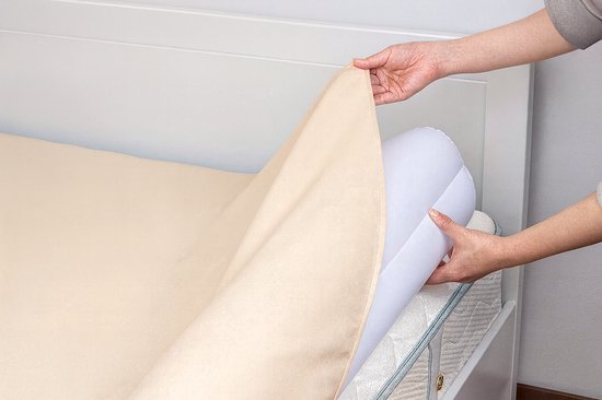 Liefjes & Co Bedhek – Opblaasbare Bedrand met Flap – 120 cm – voor Baby, Peuter & Kind –