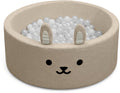 Liefjes & Co Fluffy Beige Konijn Ballenbak Met 200 Ballen – Baby & Kinder Ballenbad – Zacht Foam – Speelgoed