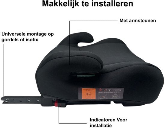 Liefjes & Co Autostoel iSize - Booster Isofix - Zitverhoger Isofix - 125 / 150 cm