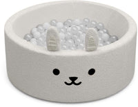 Liefjes & Co Fluffy Konijn Wit Ballenbak Met 200 Ballen – Baby & Kinder Ballenbad – Zacht Foam – Speelgoed