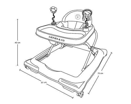 Liefjes & Co Loopstoel - Babywalker Wit
