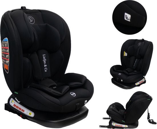 Liefjes & Co Growsafe Autostoel – i-Size 4-in-1 – 360° Draaibaar – ISOFIX & Top Tether – Groep 0/1/2/3 (40–150 cm)