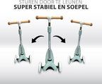 Liefjes & Co Kinderstep – 3-wielen Step - Met Lichtgevende Wielen – 2-6 jaar – Pastelblauw