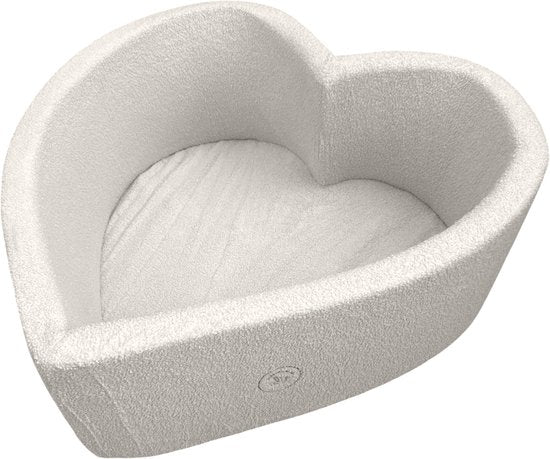 Liefjes & Co Fluffy Wit Hart Ballenbak Met 200 Ballen – Baby & Kinder Ballenbad – Zacht Foam – Speelgoed