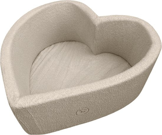 Liefjes & Co Fluffy Beige Hart Ballenbak Met 200 Ballen – Baby & Kinder Ballenbad – Zacht Foam – Speelgoed