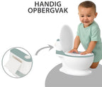 Liefjes & Co Plaspotje - Wc-trainer - Kinder toilet met doorspoel geluid Pastelblauw