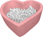 Liefjes & Co Fluffy Roze Hart Ballenbak Met 200 Ballen – Baby & Kinder Ballenbad – Zacht Foam – Speelgoed