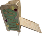 Liefjes & Co Montessori Leertoren met Glijbaan & Krijtbord – In Hoogte Verstelbaar – Houten Keukentoren & Speeltoren – Kindertrap & Tekenbord – FSC® Hout