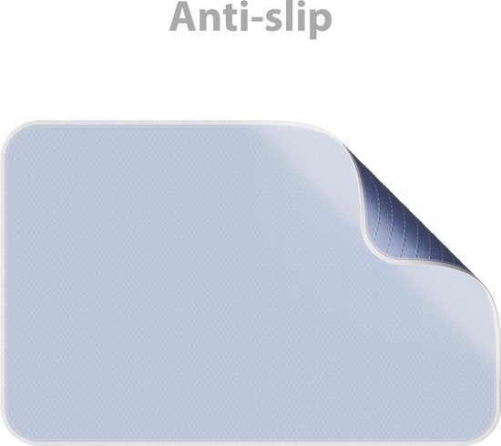 Liefjes & Co - Matrasbeschermer - Wasbare Onderleggers - Anti Slip - Bedbeschermer - Matrasonderlegger - Blauw 132x86 CM