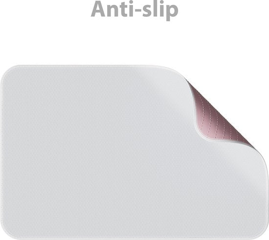 Liefjes & Co - Matrasbeschermer - Wasbare Onderleggers - Anti Slip - Bedbeschermer - Matrasonderlegger - Roze 92x86CM