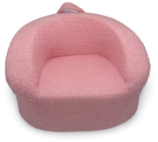 Liefjes & Co Teddy Fluffy Sofa - Kinderfauteuils - Kinderstoel - Kindersofa - Roze