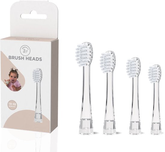 Liefjes & Co Opzetborstels – 18-48 maanden – Set van 4 – Zachte Borstelkoppen