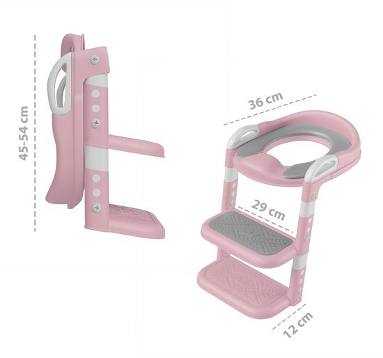 Liefjes & Co WC Verkleiner met Trapje - Potje Peuter - Toilettrainer Roze