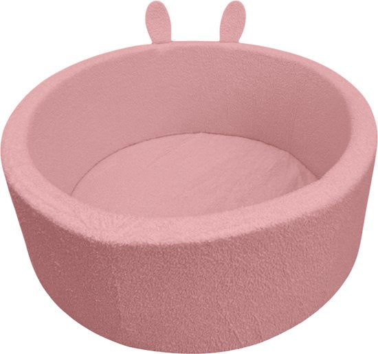 Liefjes & Co Fluffy Roze Konijn Ballenbak Met 200 Ballen – Baby & Kinder Ballenbad – Zacht Foam – Speelgoed