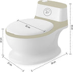 Liefjes & Co Plaspotje - Wc-trainer - Kinder toilet met doorspoel geluid Vanille Beige