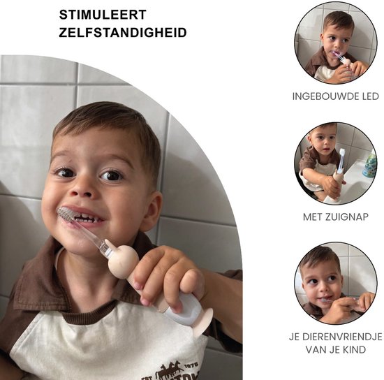 Liefjes & Co Trimmy – Sonische Elektrische Tandenborstel Kind & Baby 0-4 Jaar – Met Timer