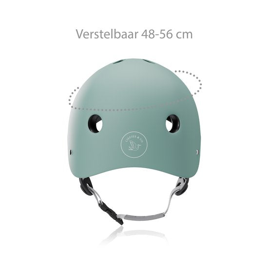 Liefjes & Co – Fietshelm Kind - Kinderhelm – Saliegroen Maat S (48–56 cm) – Verstelbaar – Ventilerend – Met Kinbescherming
