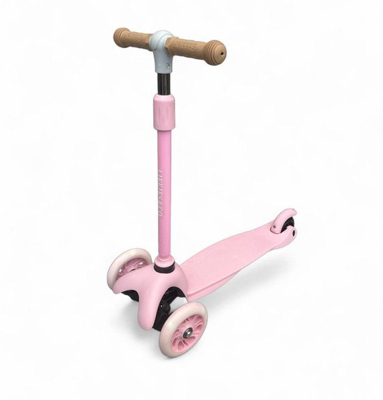 Liefjes & Co Kinderstep – 3-wielen Step - Met Lichtgevende Wielen – 2-6 jaar – Pastelroze