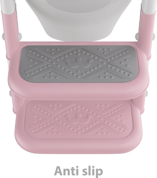 Liefjes & Co WC Verkleiner met Trapje - Potje Peuter - Toilettrainer Roze