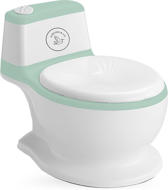 Liefjes & Co Plaspotje - Wc-trainer - Kinder toilet met doorspoel geluid Salliegroen