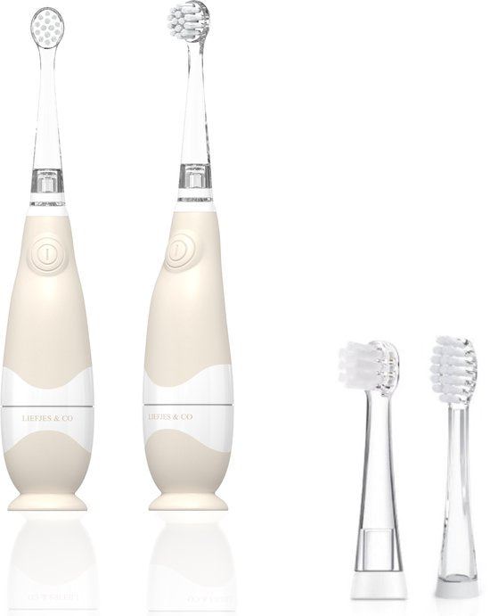 Liefjes & Co Flimmy – Beige Sonische Elektrische Tandenborstel Kind & Baby 0-4 Jaar – Met Timer
