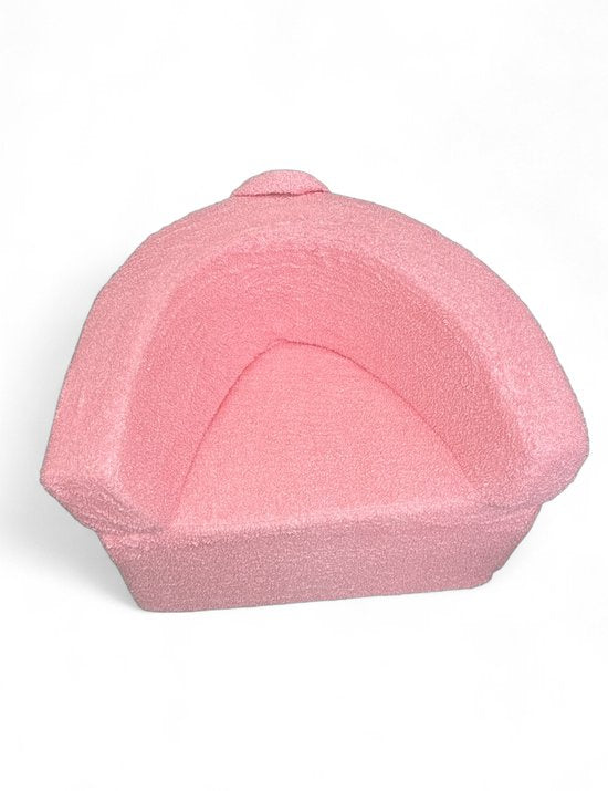 Liefjes & Co Teddy XL Fluffy Sofa - Kinderfauteuils - Kinderstoel - Kindersofa - Roze