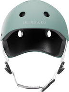 Liefjes & Co – Fietshelm Kind - Kinderhelm – Saliegroen Maat S (48–56 cm) – Verstelbaar – Ventilerend – Met Kinbescherming