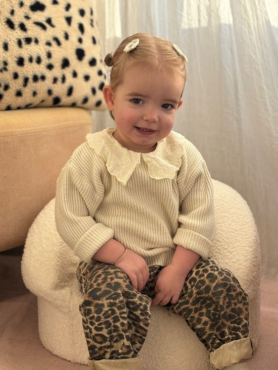 Liefjes & Co Teddy Fluffy Sofa - Kinderfauteuils - Kinderstoel - Kindersofa - Wit