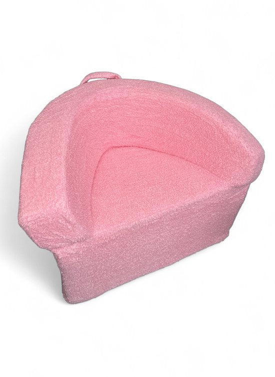 Liefjes & Co Teddy XL Fluffy Sofa - Kinderfauteuils - Kinderstoel - Kindersofa - Roze
