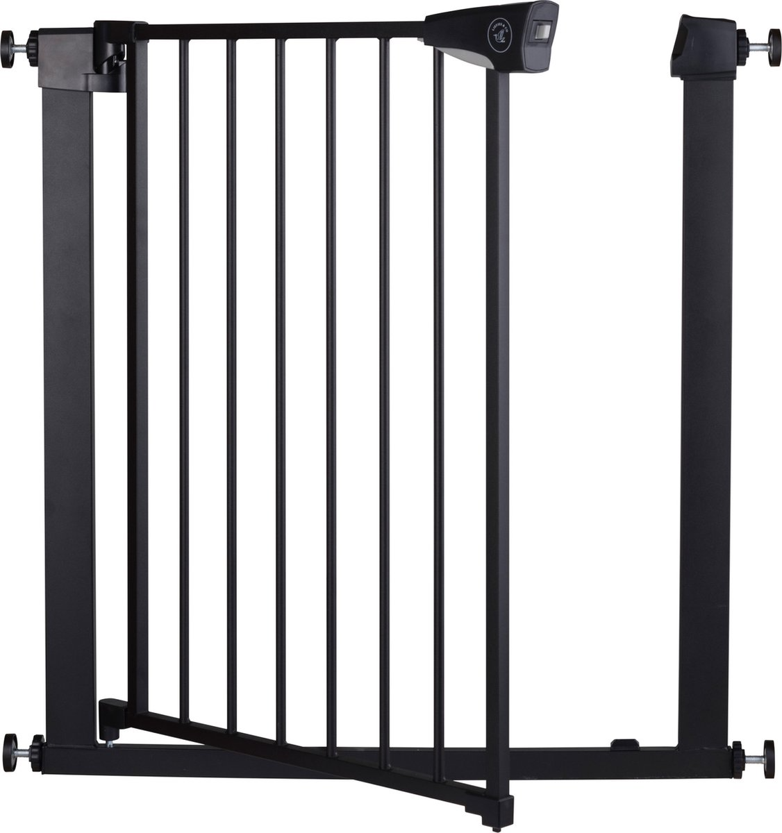 Liefjes & Co Childlock Stair Gate Without Drilling - 75 to 95 cm - Safety Gates - Child Gate - Clamp Mounting - Black - With Double Lock