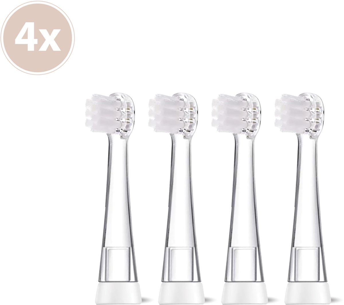 Liefjes & Co Replacement Brushes – 3-18 months – Set of 4 – Soft Brush Heads