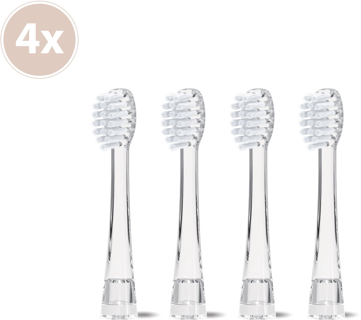 Liefjes & Co Replacement Brushes – 18-48 months – Set of 4 – Soft Brush Heads
