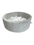 Velvet Gray Ball Pit Round with 200 BPA-free Balls – Baby & Children's Ball Pool – Soft Foam – Toys