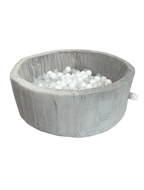 Velvet Gray Ball Pit Round with 200 BPA-free Balls – Baby & Children's Ball Pool – Soft Foam – Toys