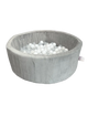Velvet Gray Ball Pit Round with 200 BPA-free Balls – Baby & Children's Ball Pool – Soft Foam – Toys