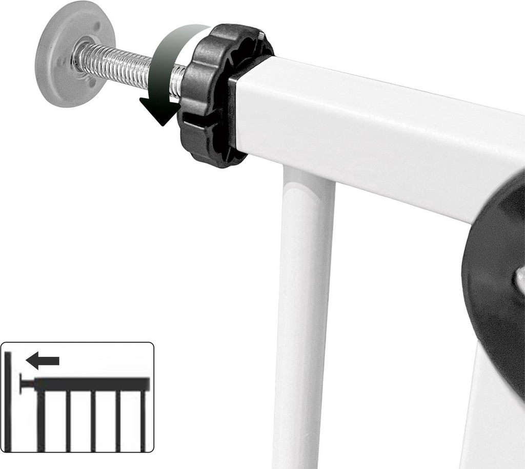 Liefjes & Co Stair Gate Without Drilling - 90 to 95 cm - Safety Gates - Child Gate - Clamp Mounting - White