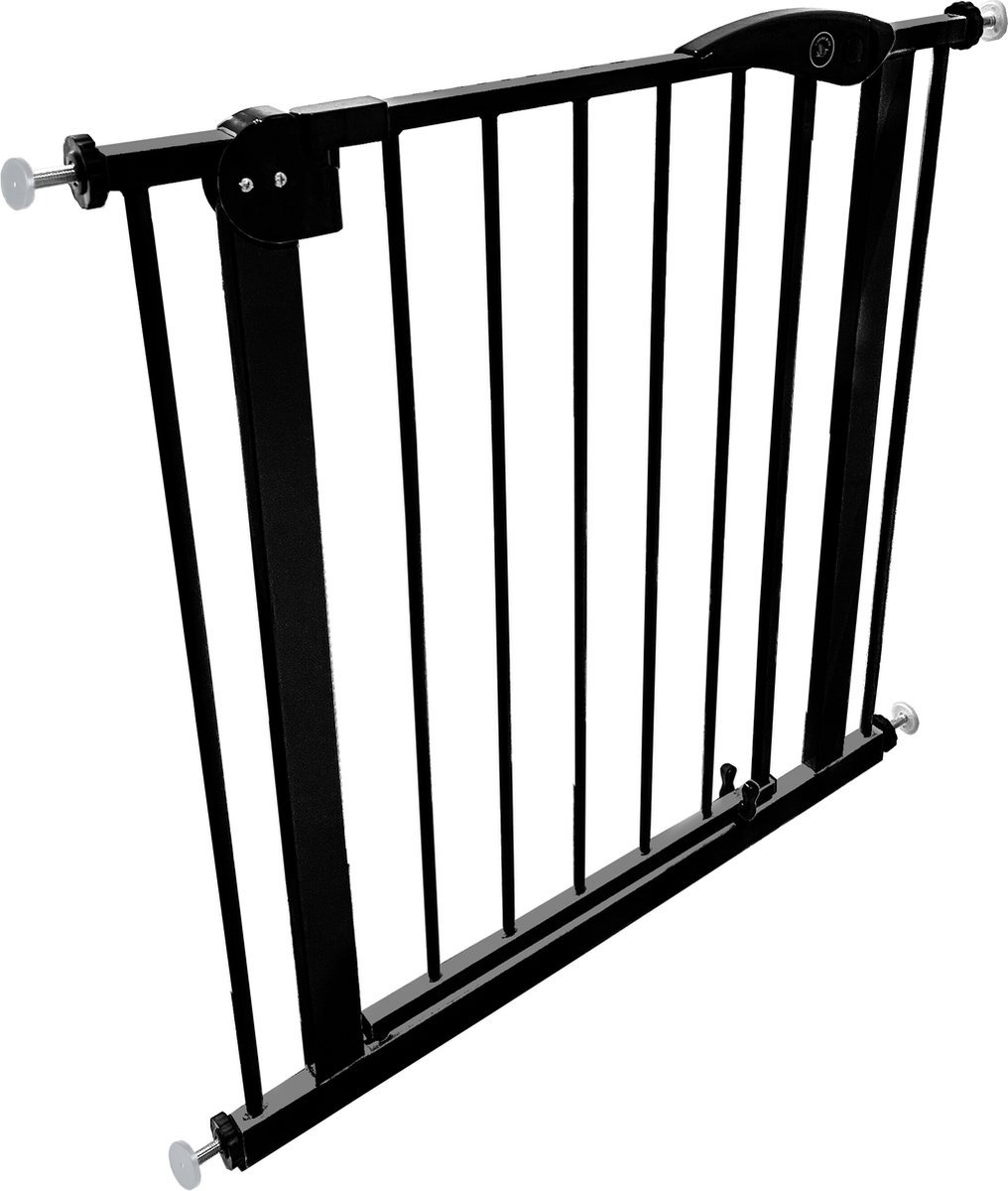 Liefjes & Co Stair Gate Without Drilling - 75 to 82 cm - Safety Gates - Child Gate - Clamp Mounting - Black