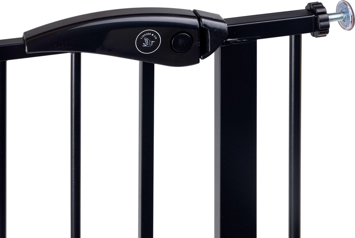 Liefjes & Co Traphekje Zonder Boren - 83 t/m 90cm - Veiligheidshekjes - Kinderhekje - Klembevestiging - Zwart