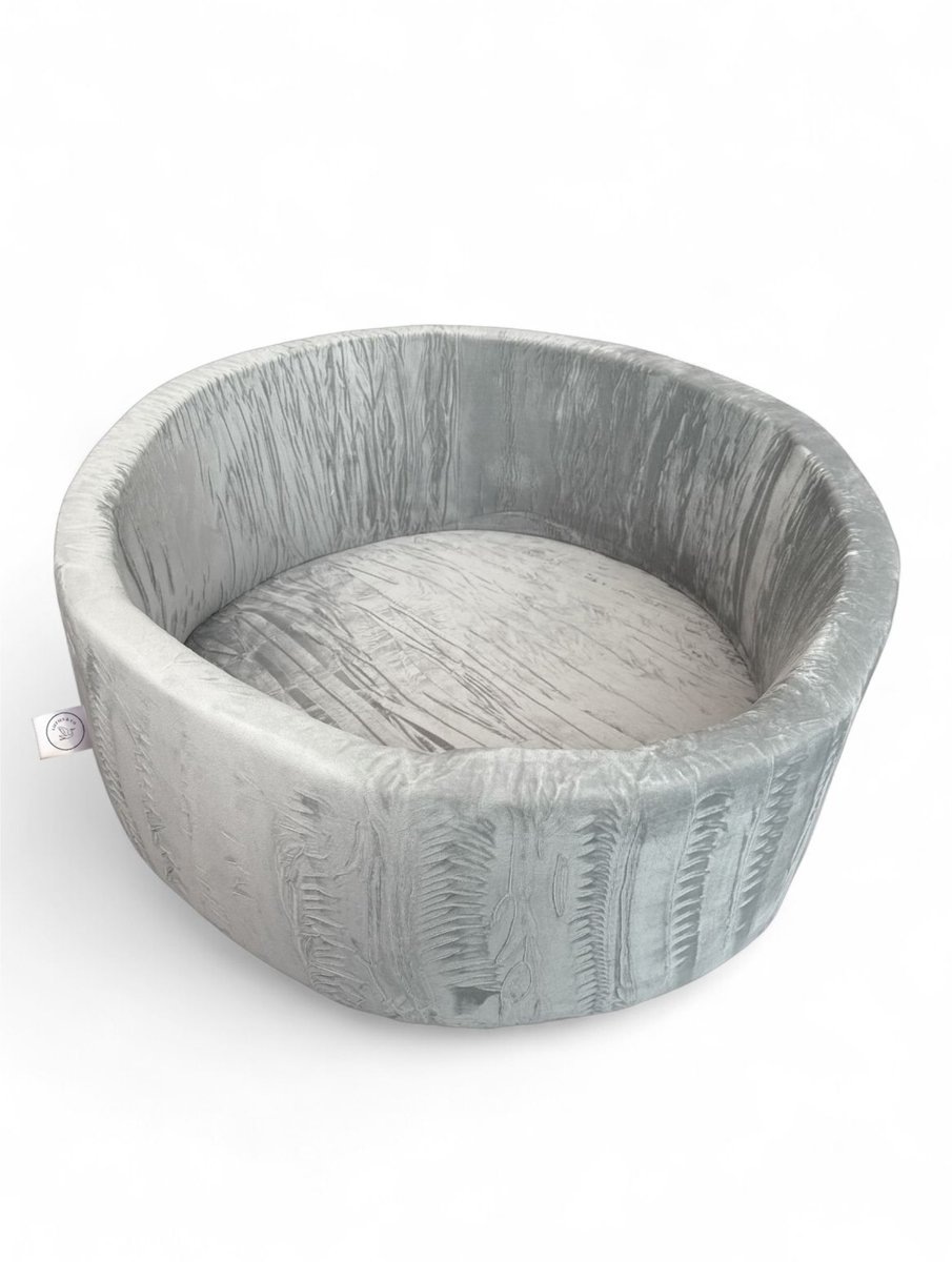 Velvet Gray Ball Pit Round with 200 BPA-free Balls – Baby & Children's Ball Pool – Soft Foam – Toys