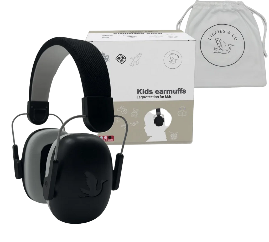 Liefjes & Co Hushy Hearing Protection for Children and Toddlers – Hearing Protectors - Earmuffs for Children Black
