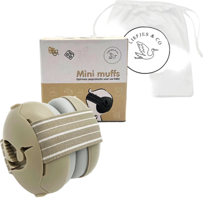 Liefjes & Co Baby - Adjustable Hearing Protection for Babies, Toddlers, and Children - 23 dB - Beige