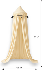 Liefjes & Co Mosquito Net Tassel Beige – 270 cm – Baby Canopy