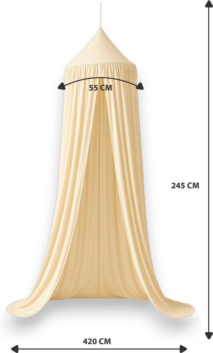 Liefjes & Co Mosquito Net Tassel Beige – 270 cm – Baby Canopy