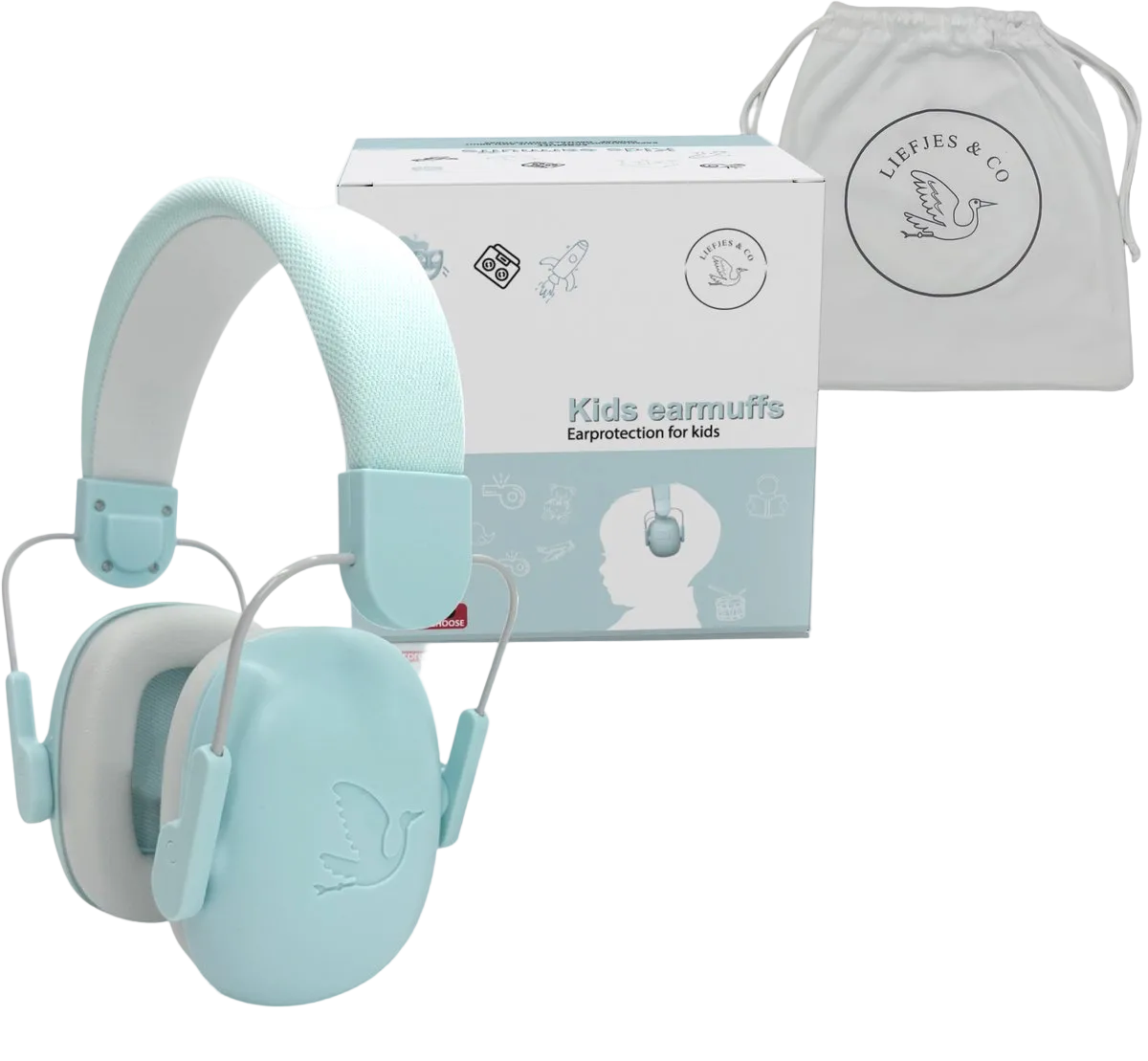 Liefjes & Co Hushy Hearing Protection for Children and Toddlers – Hearing Protectors - Earmuffs for Children Blue